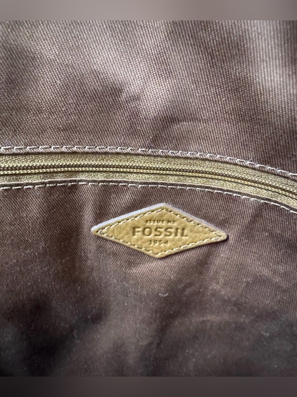 Fossil Julia Hobo Perforated Leather Tote Bag in Brown - Picture 13 of 16